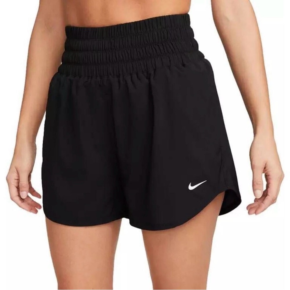Nike Black Smocked High Waist Athletic Shorts Women’s Small